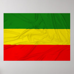 Affiche Drapeau rastafarien