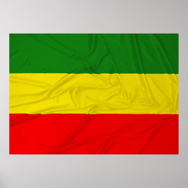 Affiche Drapeau rastafarien (Devant)