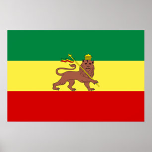 Affiche Drapeau rastafarien (Rastafarianisme) (Rasta)