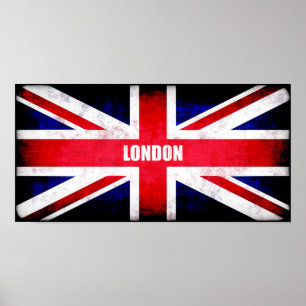 Affiche Drapeau rétro Angleterre / Union Jack