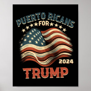 Affiche Drapeau Ricains Pour Trump 2024 États-Unis