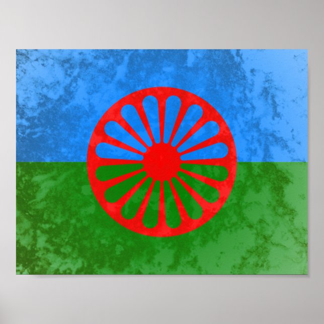 Affiche Drapeau romani (Devant)