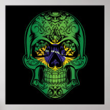 Drapeau Rose Et Crâne