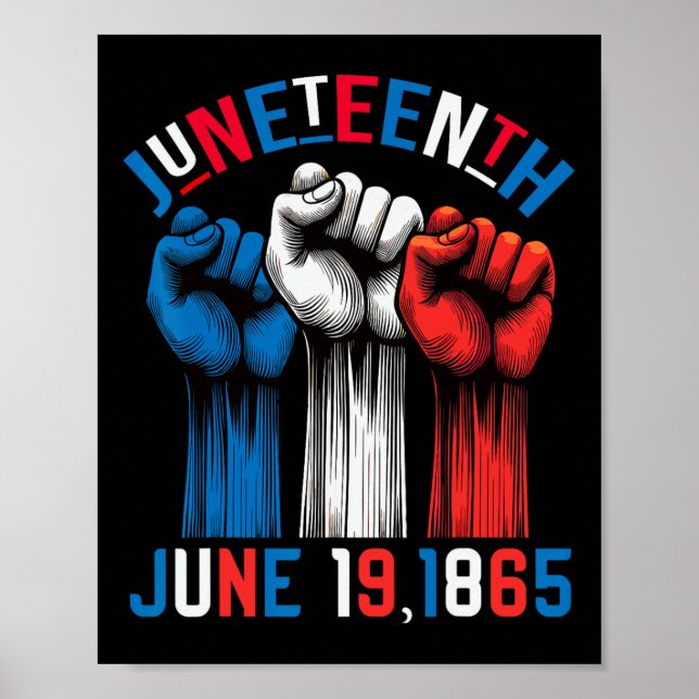 Affiche Drapeau rouge blanc bleu 19 juin 1865 (Devant)