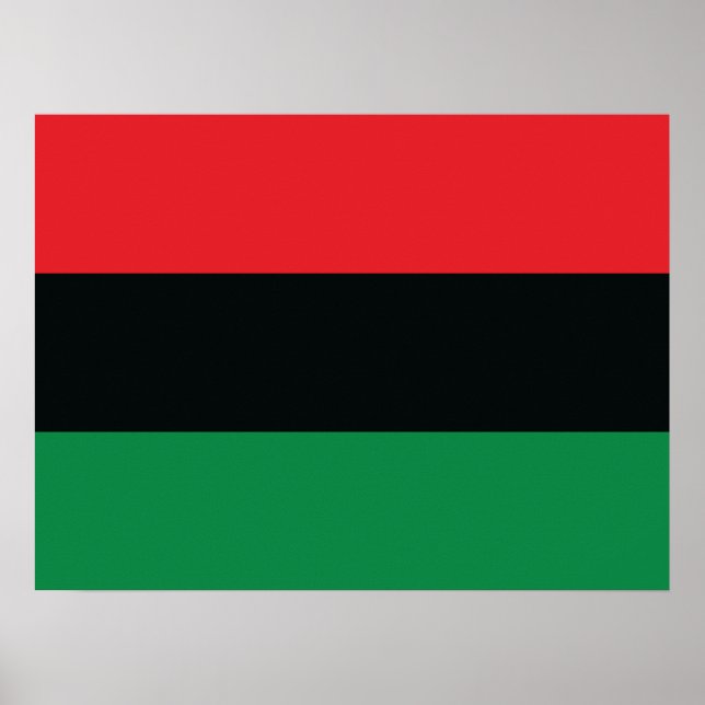 Affiche Drapeau Rouge, Noir et Vert (Devant)