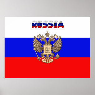 Affiche Drapeau russe