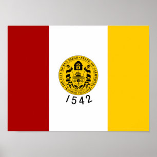 Affiche Drapeau San Diego