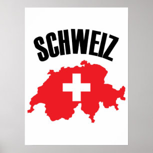 Affiche Drapeau Schweiz Suisse