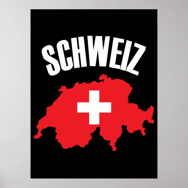 Affiche Drapeau Schweiz Suisse (Devant)