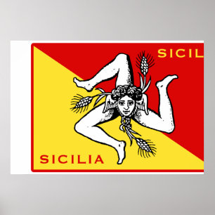 Affiche Drapeau sicilien