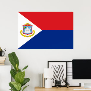 Affiche Drapeau Sint Maarten