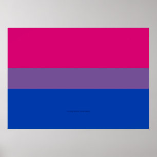 Affiche Drapeau SlipperyJoe's Bisexual Pride lavande-rose