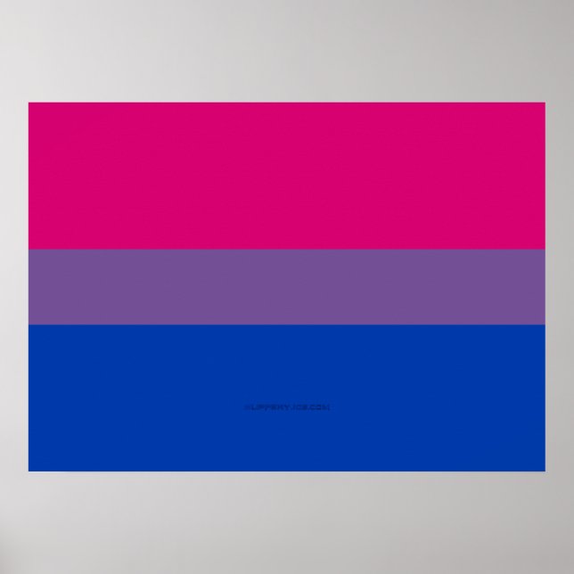 Affiche Drapeau SlipperyJoe's Bisexual Pride lavande-rose (Devant)