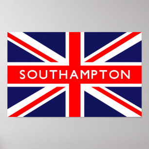 Affiche Drapeau Southampton UK