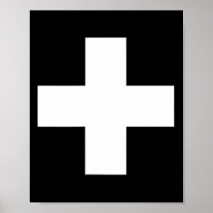 Affiche Drapeau Suisse Suisse Croix Randonnée Lucerne Alpe