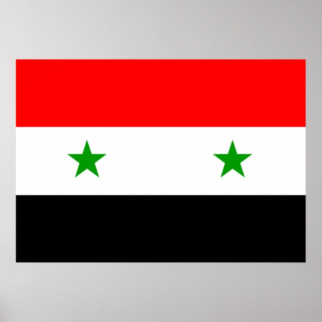 Affiche Drapeau Syrie (Devant)
