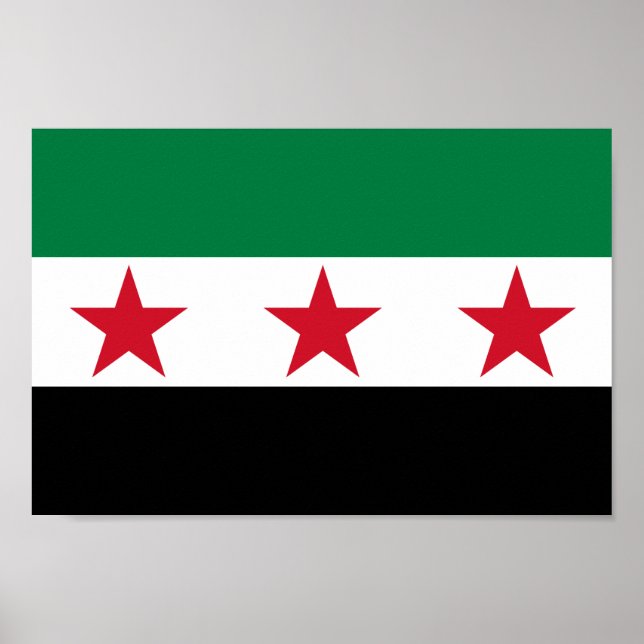 Affiche Drapeau Syrie (Devant)