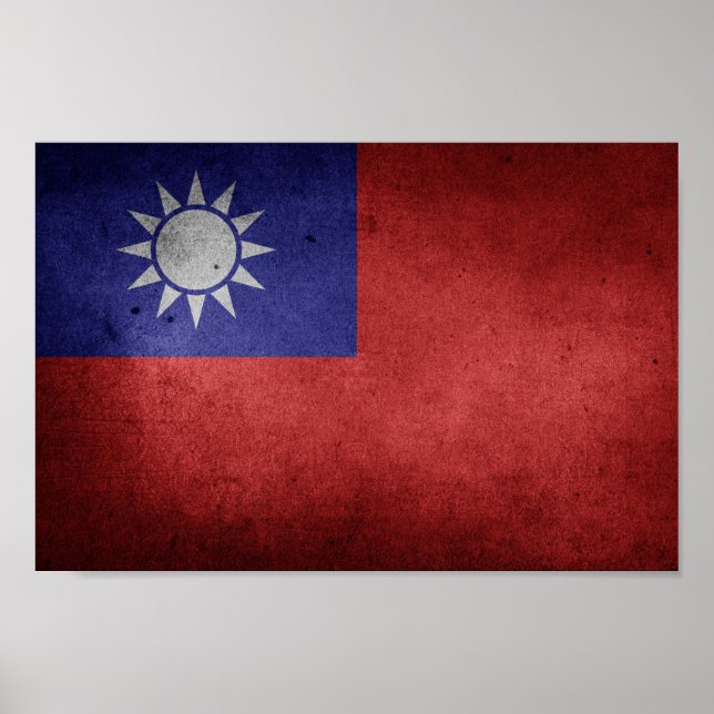 Affiche Drapeau Taïwan (Devant)