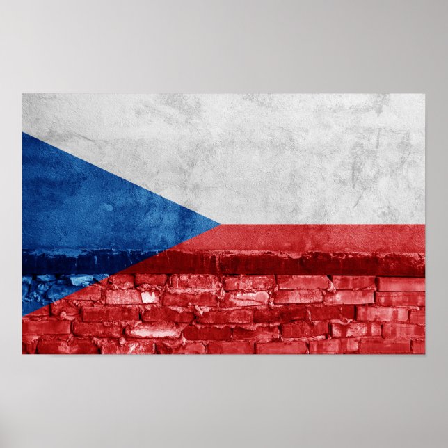 Affiche Drapeau tchèque (Devant)