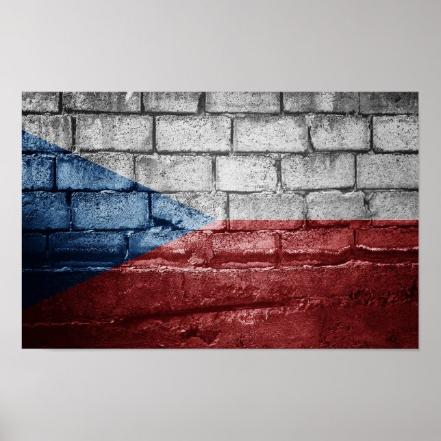 Affiche Drapeau tchèque (Devant)