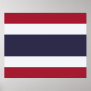 Affiche Drapeau thaïlandais (Thaïlande)