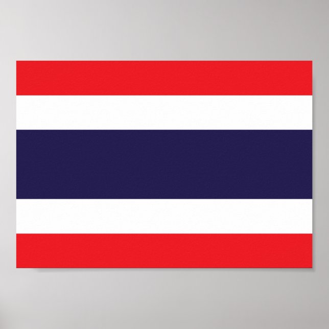 Affiche Drapeau Thaïlande (Devant)