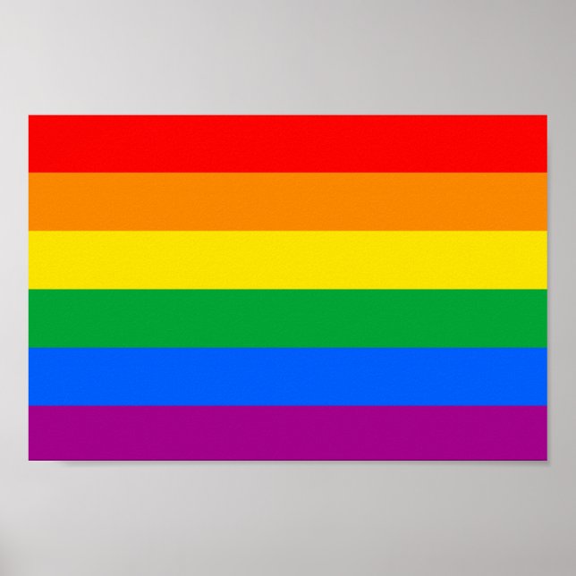 Affiche Drapeau traditionnel LGBTQIA+ Pride (Devant)