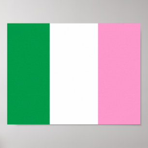 Affiche drapeau tricolore de Terre-Neuve (Canada)