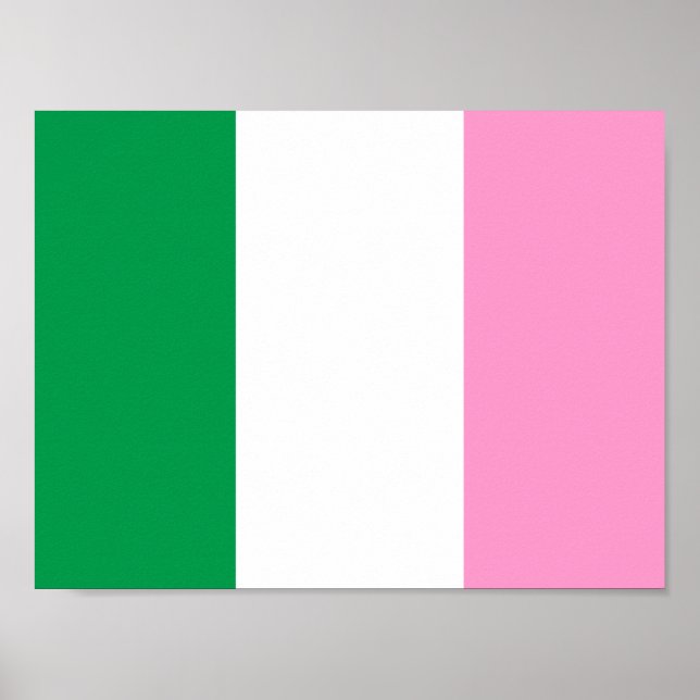 Affiche drapeau tricolore de Terre-Neuve (Canada) (Devant)