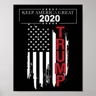 Affiche Drapeau Trump