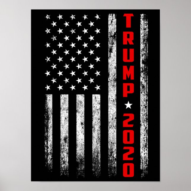 Affiche Drapeau Trump 2020 (Devant)
