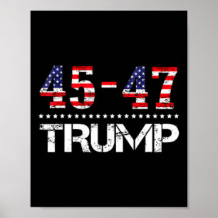 Affiche Drapeau Trump 2024 (sur Byck) Take America Ck Trum
