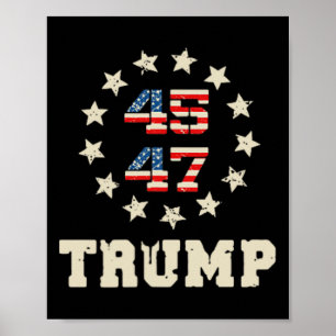 Affiche Drapeau Trump 2024 (sur Byck) Take America Ck Trum