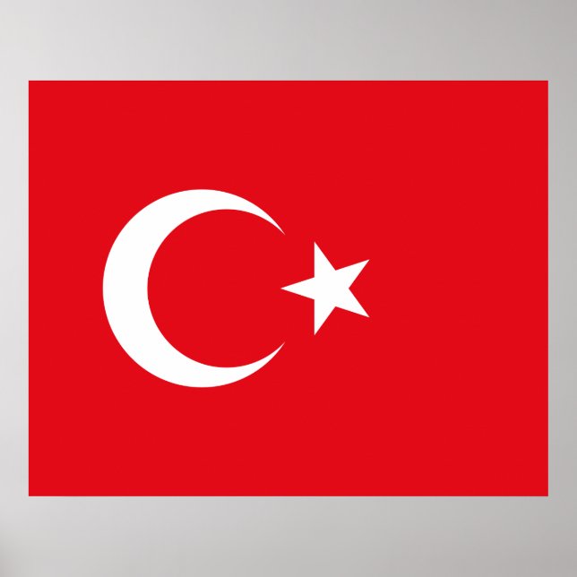 Affiche Drapeau turc (Turquie) (Devant)