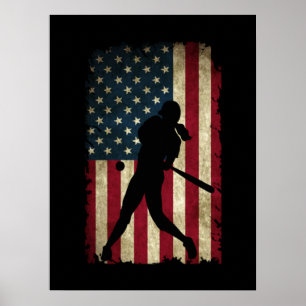 Affiche Drapeau Tween Girls Softball Stuff USA