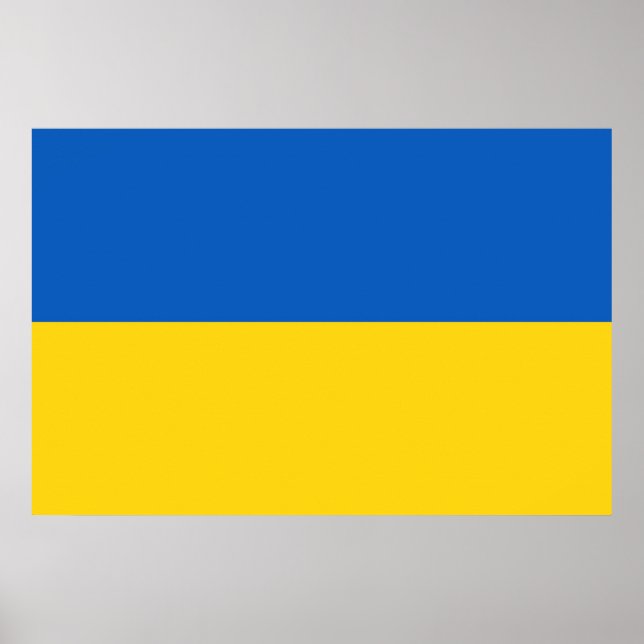 Affiche Drapeau Ukraine (Devant)