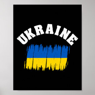 Affiche Drapeau Ukraine Drapeau National Kiev Ukrainien Ky