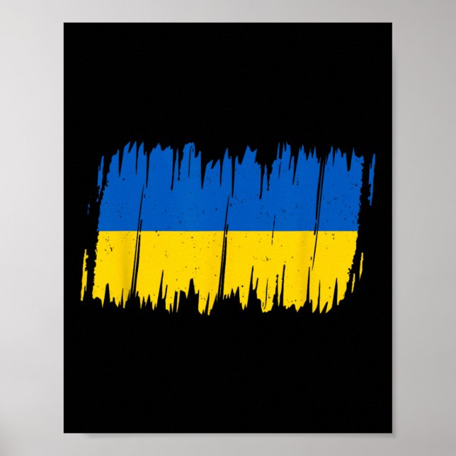 Affiche Drapeau Ukraine Drapeau National Kiev Ukrainien Ky (Devant)