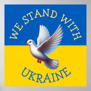 Affiche Drapeau Ukraine   Je suis avec l'Ukraine