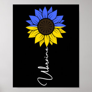 Affiche Drapeau Ukraine Tournesol 1 