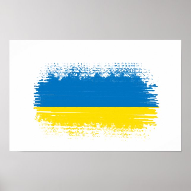 Affiche Drapeau ukrainien (Devant)
