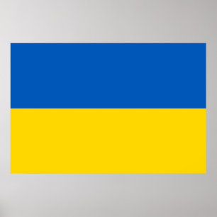 Affiche Drapeau ukrainien. 