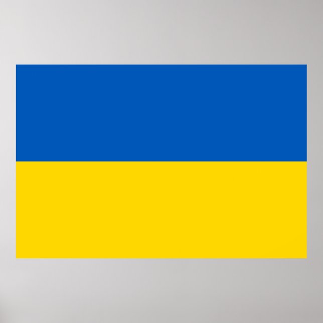 Affiche Drapeau ukrainien.  (Devant)