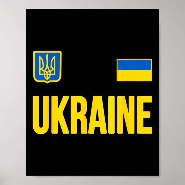 Affiche Drapeau ukrainien d'Ukraine 2  (Devant)