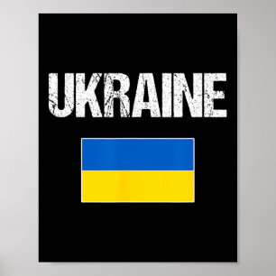 Affiche Drapeau ukrainien d'Ukraine pour hommes femmes jeu