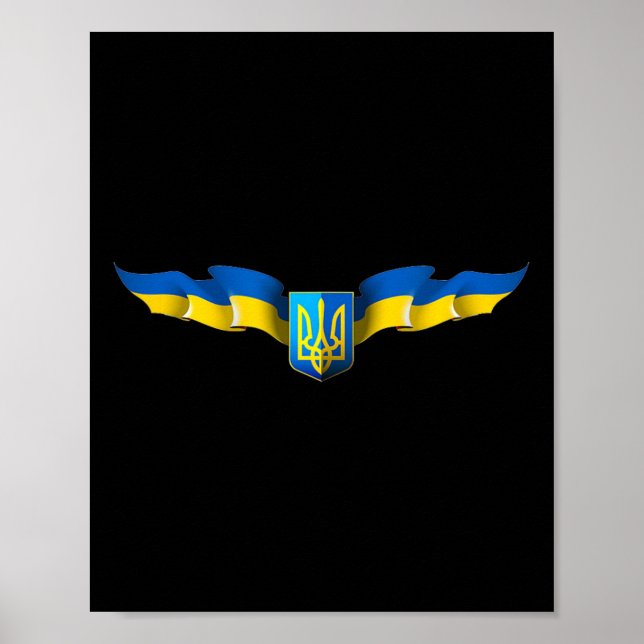 Affiche Drapeau ukrainien Fierté Ukraine  (Devant)