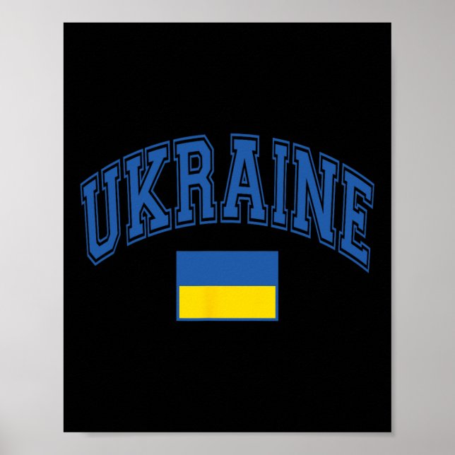Affiche Drapeau ukrainien graphique d'Ukraine  (Devant)