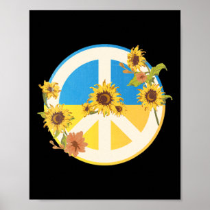 Affiche Drapeau ukrainien Tournesol Je suis avec l'Ukraine