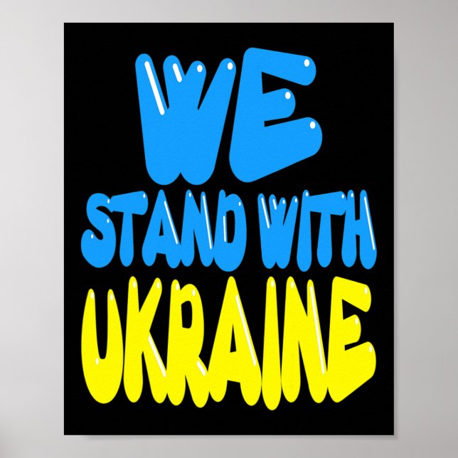 Affiche Drapeau ukrainien Trident Ukraine Drapeau ukrainie (Devant)
