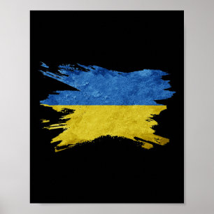 Affiche Drapeau ukrainien Ukraine Drapeau vintage Ukraine